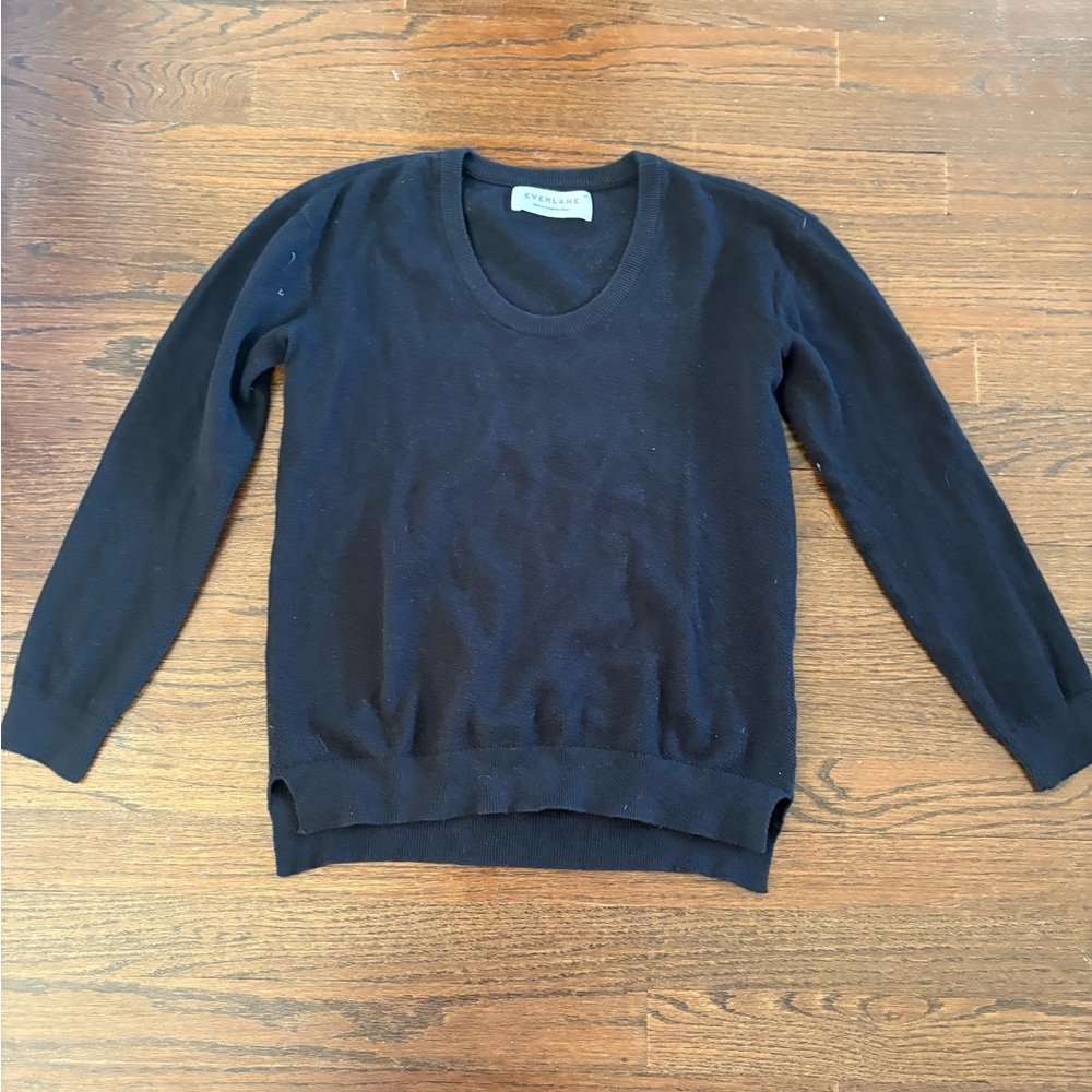 Everlane Charcoal Knit Top